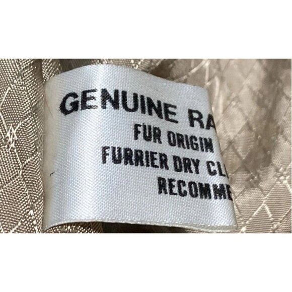 Dino Ricco Vtg Women's Brown Rabbit Fur Bomber Jacket, Size Medium, Timeless - Picture 6 of 6